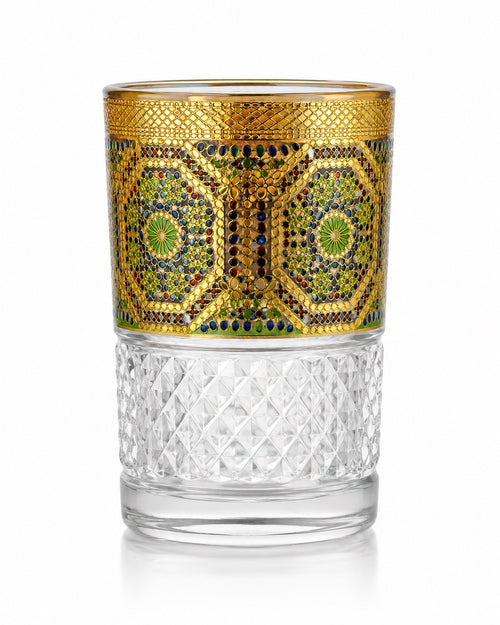 12 Theeglazen Malaki - goud met mix kleuren