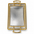 Dienbladset zilver met gouden rand – hoofd