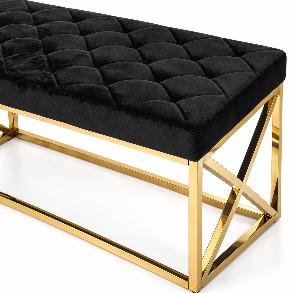 Halbank black met goudkleurig onderstel - detailfoto