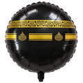 Ronde Kaäba folieballon zwart goud 18 inch