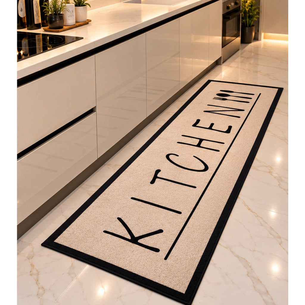 Keukenloper KITCHEN Beige in keuken sfeerfoto