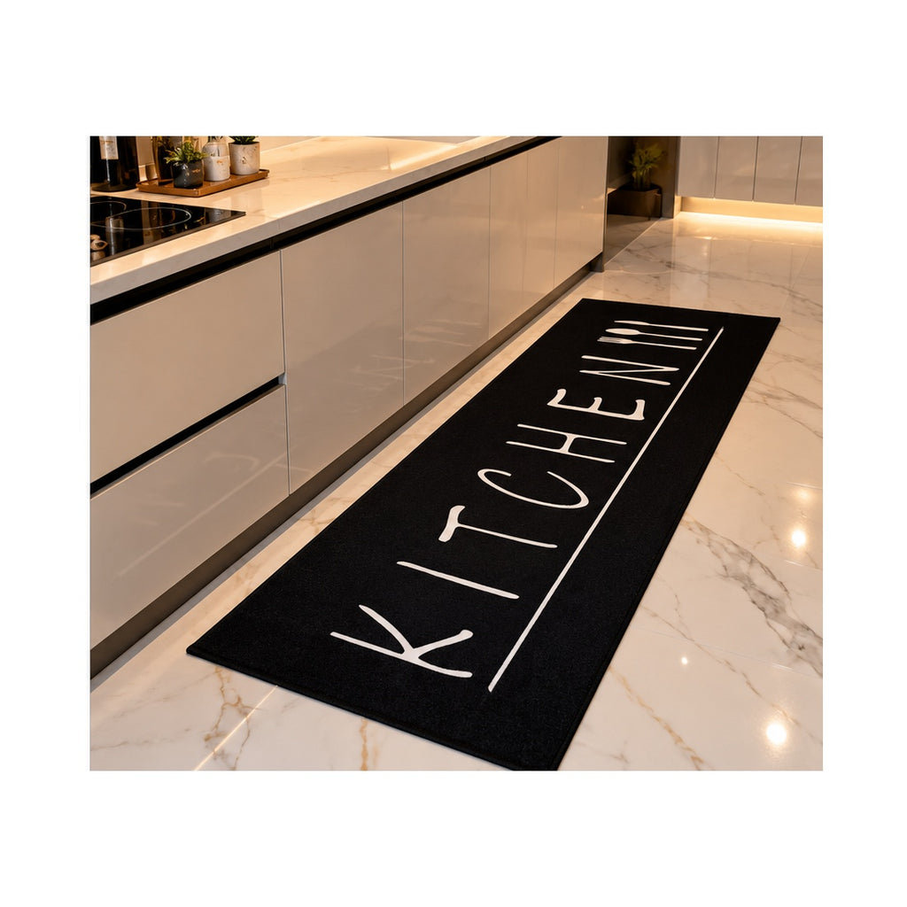 Keukenloper KITCHEN zwart sfeerfoto