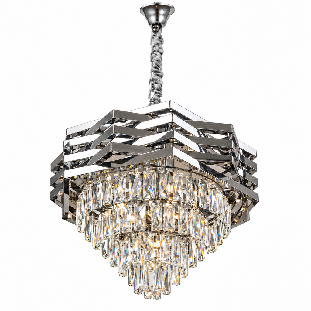 Kristallen hanglamp chroom - volledige productfoto