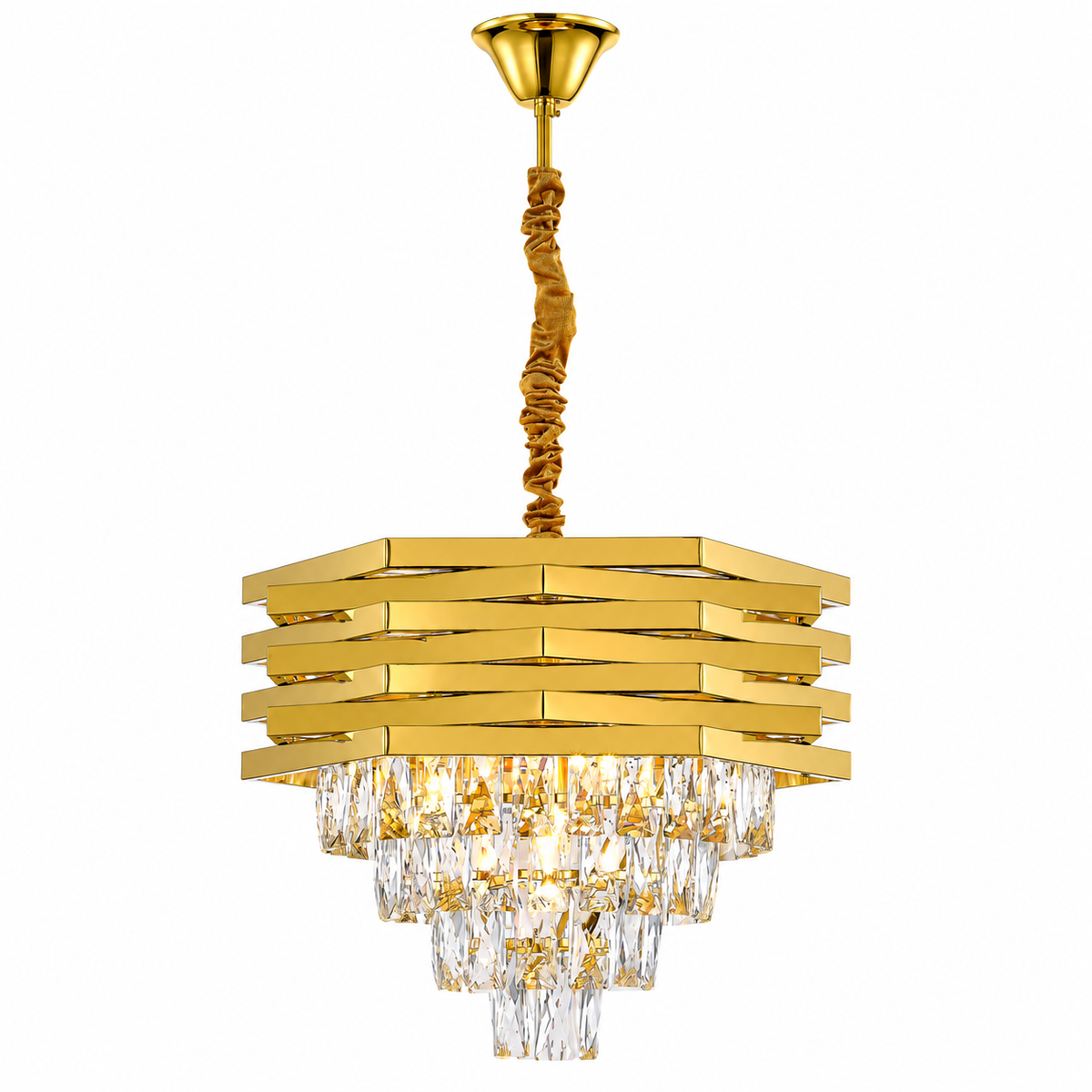 Kristallen hanglamp goud