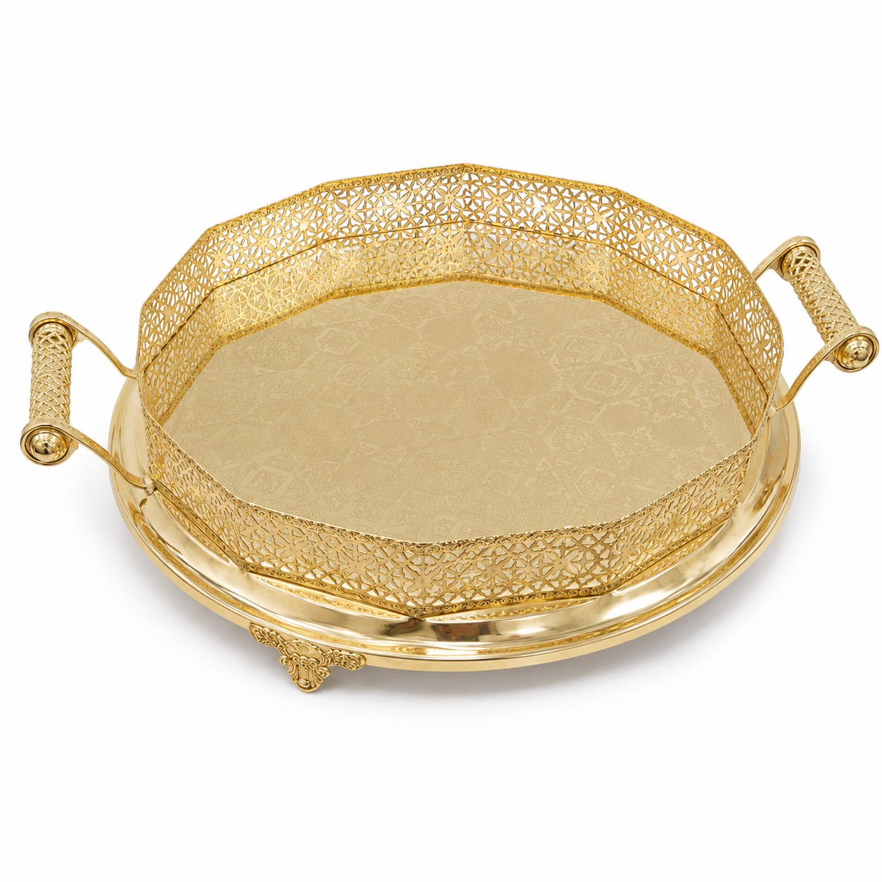 Traditioneel Marokkaans dienblad goud – productfoto