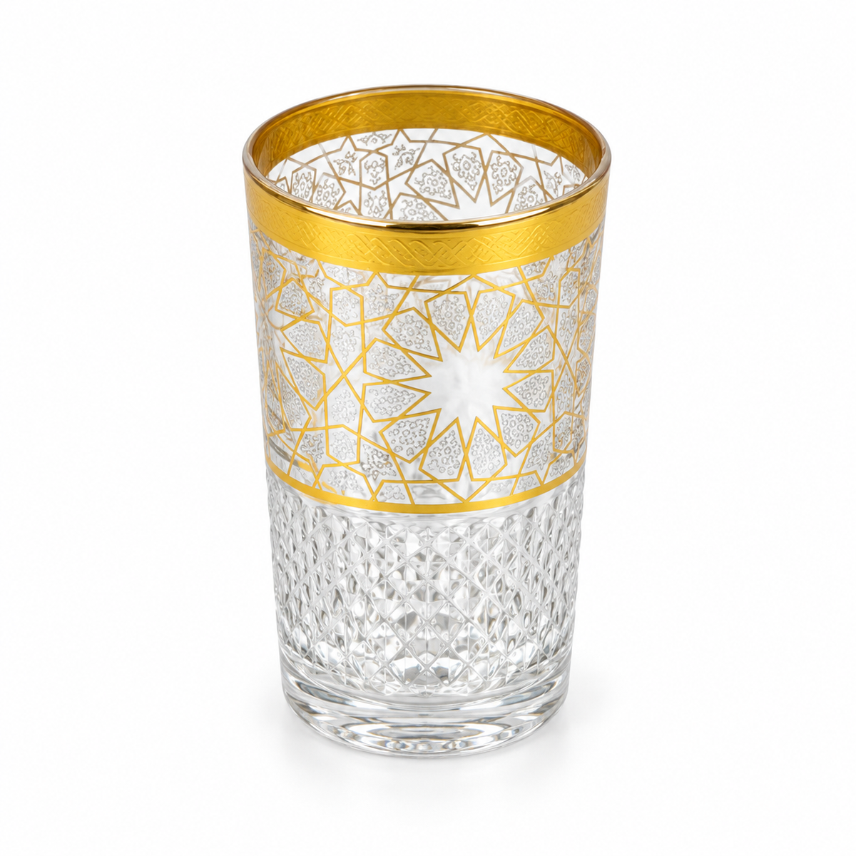 Theeglas Sedri goud met zilver - detailfoto