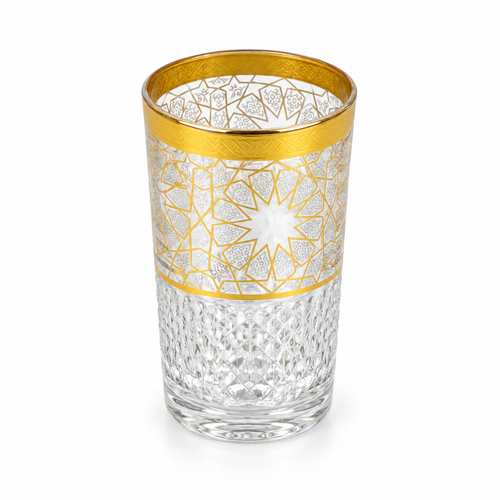 Theeglas Sedri goud met zilver - detailfoto