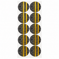 Tien ronde Umrah-stickers zwart goud met geometrisch patroon