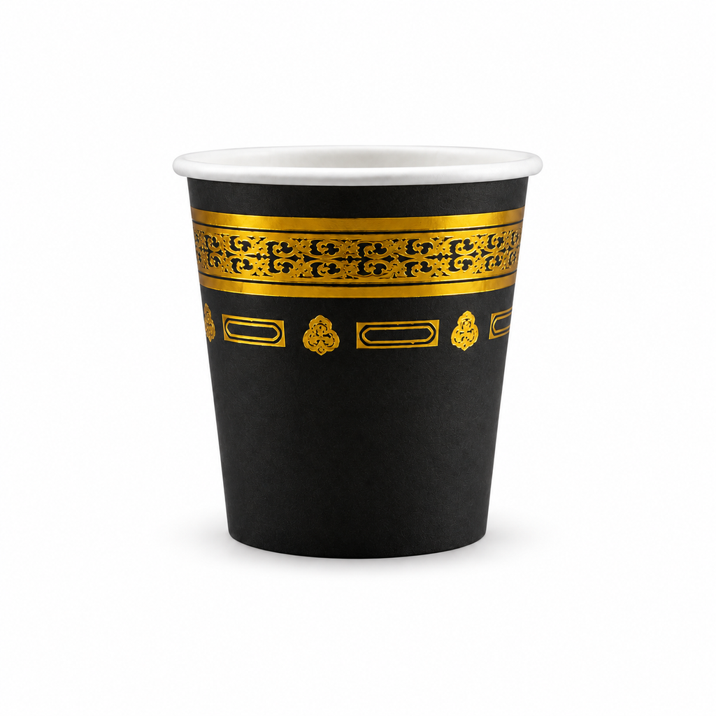 Hadj en Umrah ZamZam-beker zwart goud 50 ml